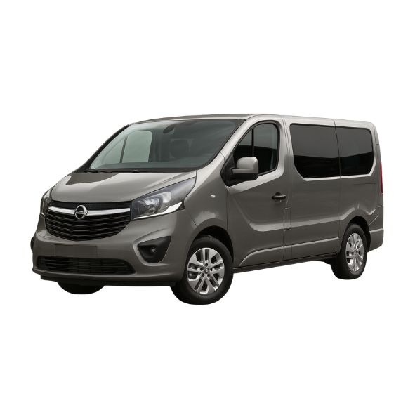 Opel Vivaro – wynajem minibusu 8-osobowego, klimatyzacja i przyciemniane szyby